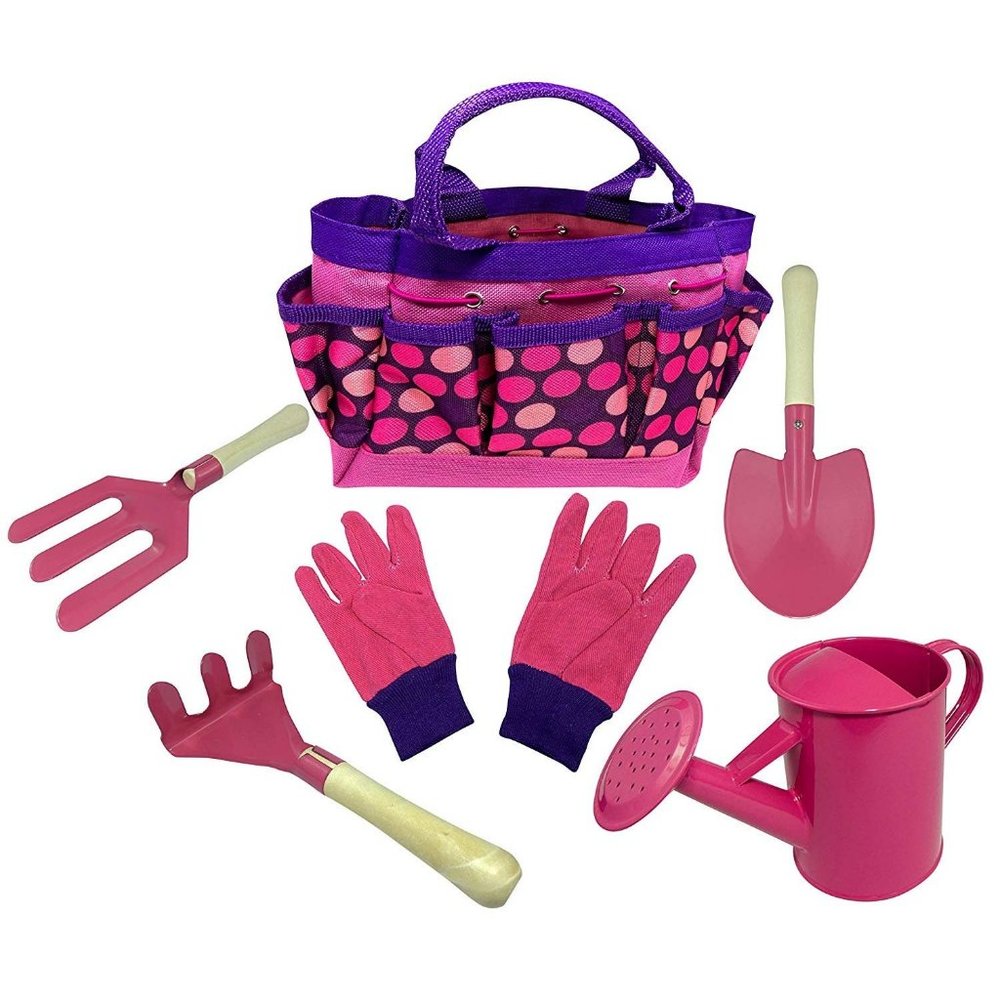 Kids Gardening Tool Set - Real Metal Child Sized H